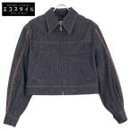 FENDI フェンディ 23年 インディゴ FLF822 FFロゴ デニムジャケット インディゴ 40 ジャケット コットン レディース 中古