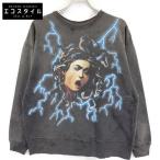 SAINT MICHAEL セントマイケル 24AW SM-YS1-0000-029 ブラック CREW NECK SWEAT SHIRT MEDUSA ブラック M トップス コットン メンズ 中古