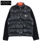 美品 MONCLER モンクレール CARDIGAN TRICOT ニット切り替え ダウンジャケット ジャケット XL ブラック メンズ