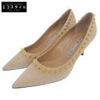 新品同様 PELLICO ペリーコ アマン スタッズ ポインテッド スエード パンプス シューズ レディース ベージュ 36 1/2