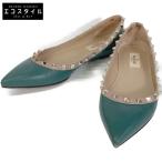 VALENTINO Valentino блокировка заклепки po Inte dotu плоская обувь 37 1/2 женский 