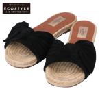 VALENTINO Valentino MW2S0C17 замша эспадрильи сандалии обувь 36 черный / натуральный женский 