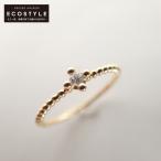 美品 e.m. イー・エム K18 1Pダイヤモンド 0.03ct/1Pルビー リング・指輪 イエローゴールド レディース