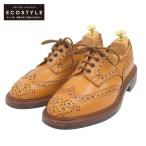 美品 Tricker's トリッカーズ BOURTON ACORN ANTIQUE フルブローグシューズ メンズ キャメル サイズ 6 M5633