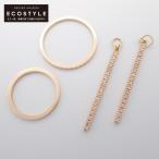 美品/  COCOSHNIK ココシュニック K10YG リングｘ2/K10YG・ダイヤモンド ピアスチャームｘ2 計4点  レディース