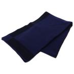 美品/ DIOR ディオール カシミヤ/シルク混 カラーブロック ニット マフラー T4 ネイビー メンズ