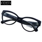 美品 CHANEL シャネル 3436-A c.501 ハートココマーク キャットアイ メガネフレーム 眼鏡 55□16 140 ブラック レディース