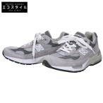 美品 NEW BALANCE ニューバランス U992GY USA製 スエードxメッシュ ローカットスニーカー/ シューズ 24.5 グレー メンズ