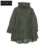 ショッピングmoncler MONCLER モンクレール カーキ ALBATRE レース スプリングコート カーキ 0 コート コットン レディース 中古