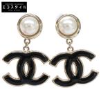 CHANEL シャネル B25V イミテーションパール ココマーク ピアス ゴールド レディース
