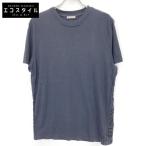 MONCLER モンクレール ネイビー ロゴTシャツ ネイビー L トップス コットン メンズ 中古