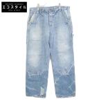 anachronorm アナクロノーム クラッシュ加工 ペインターデニム ブルー 34 ボトムス コットン メンズ 中古