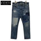 ショッピングused 国内正規/  POLO RALPH LAUREN ポロ ラルフローレン USED加工 ボタンフライ デニムパンツ/ ボトムス 32 ブルー メンズ