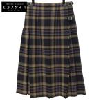 ショッピングオブ O'NEIL OF DUBLIN オニールオブダブリン チェック柄 ベルト付き ラップスカート レディース ブラウン×ブラック F38