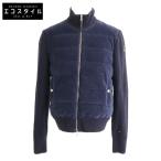 美品 MONCLER モンクレール TRICOT CARDIGAN ニット切替 コーデュロイ ダウンジャケット ジャケット M ブルー メンズ