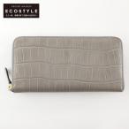 美品 Felisi フェリージ 798/3/SA エンボスレザー ラウンドジップ  ロングウォレット 長財布（小銭入れあり） グレー