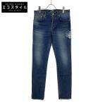 DIOR ディオール × Shawn Stussy 蜂ロゴ刺繍 デニムパンツ 013DS01DY988 スリム ジーンズ SLIM 17.5 インディゴブルー 28 ボトムス コットン メンズ 中古