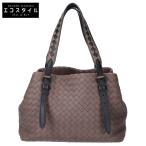 BOTTEGA VENETA ボッテガヴェネタ ミニ チェスタ イントレチャート ナッパレザー ハンドバッグ ブラウン レディース