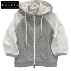 ショッピングmoncler MONCLER モンクレール グレー MAGLIA CARDIGAN グレー XL カーディガン コットン レディース 中古