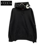 Supreme シュプリーム ブラック プルオーバー パーカー ブラック L トップス コットン メンズ 中古