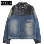 ショッピングmoncler MONCLER モンクレール 【GENIUS】×フラグメント SHADY デニム切り替え ダウンジャケット インディゴブルー ブラック 3 ジャケット コットン メンズ 中古