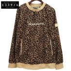 美品 PEARLY GATES パーリーゲイツ レオパード柄 クルーネック ストレッチ長袖プルオーバー レディース ベージュ ブラウン 2 055-2221010