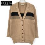 FENDI フェンディ ブラウン バックロゴ ニットカーディガン ブラウン 36 トップス コットン レディース 中古