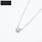 美品 ete エテ Pt900 Pt850 0.2 ブライト ダイヤモンド ネックレス プラチナ レディース