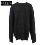 LOUIS VUITTON ルイヴィトン ウール ダミエ柄 長袖ニットセーター/ トップス L グレー レディース