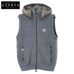 MONCLER モンクレール MAGLIONE TRICOT GILET ニット切替 ダウンベスト ジャケット S グレー メンズ