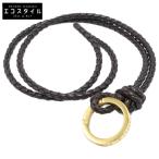 BOTTEGA VENETA ボッテガヴェネタ イントレチャート ロング キーリング ダークブラウン/ゴールド