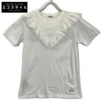 MIUMIU ミュウミュウ MJM893 ホワイト フリル カットソー ホワイト XS トップス レディース 中古