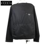 美品/国内正規 PRADA プラダ SGB755 RE-NYLON トライアングルロゴ プルオーバー トップス 48 ブラック メンズ