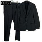 PRADA プラダ 32 035604 ダークグレー 2Bテーラードジャケット ストレートパンツ ダークグレー チェック 46R　股下78cm スーツ セットアップ ウール メンズ 中古