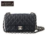 新品同様/  CHANEL シャネル 31番台 ラムスキン マトラッセ20 チェーン ショルダーバッグ ブラックxライトゴールド レディース