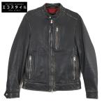 ALLSAINTS オールセインツ ヴィンテージ加工 ラムレザー ライダースジャケット ブラック XS ジャケット レザー メンズ 中古