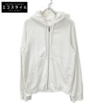 PRADA プラダ ホワイト 21SS SJC579 R211 1ZE8 プレーンロゴ ジップアップ フーディ― ホワイト S ジャケット コットン メンズ 中古