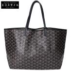 美品/ GOYARD ゴヤール サンルイPM ポーチ付 トートバッグ ブラックxブラウン レディース