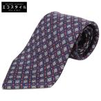  прекрасный товар HERMES Hermes 7789FA общий рисунок шелк галстук темно-синий серия мужской 