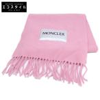 美品 MONCLER モンクレール 21年 G20933C00025 595MA SCARF ウール フリンジ マフラー ピンク レディース