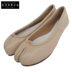 未使用 Maison Margiela メゾンマルジェラ TABI フラット パンプス レディース ベージュ レザー 36 S58WZ0022