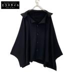 Y's ワイズ 23AW YJ-T07-062 ブラック コットン ポンチョジャケット ブラック 2 トップス コットン レディース 中古