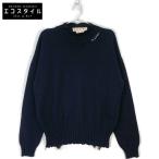 MARNI マルニ GCMG0210A0 ブラック コットン ダメージクルーネックニット ブラック 46 トップス コットン メンズ 中古
