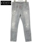 ショッピングディースクエアード DSQUARED2 ディースクエアード S74LB0312 グレー 18年 スケータージーン デニムパンツ グレー 42 ボトムス コットン メンズ 中古