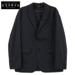 美品/ BURBERRY LONDON バーバリーロンドン 4000141 ナイロン テーラード ジャケット 48 ブラック メンズ