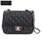新品同様 CHANEL シャネル 23番台 A35200 ミニマトラッセ17 ラムスキン チェーン ショルダーバッグ ブラック レディース