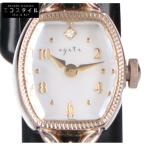 ショッピングジュエリー 美品/  agete アガット 10181120001-03-999 D:0.005 トノーフェイスジュエリーウォッチ/ 腕時計 ゴールド系 レディース