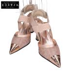 FENDI フェンディ COLIBRI コリブリ メッシュ ヒール パンプス 36 ピンクゴールド レディース