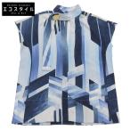 美品 HARUNOBU MURATA ハルノブムラタ フレンチスリーブ ボウタイ ブラウス トップス レディース ブルー系 34 別注 HM25S715