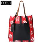 ショッピングMARNI 新品同様/22年製 MARNI マルニ SHMP0052A0 P4605 Z2Q24 SHOPPING BAG W トートバッグ レッド/ブラック/ホワイト レディース